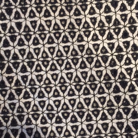 Black and white eyelet fit and flare dress - Picture 3 of 4